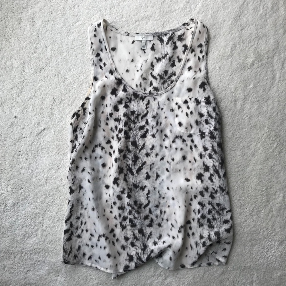 Joie Silk Animal Print Tank XS